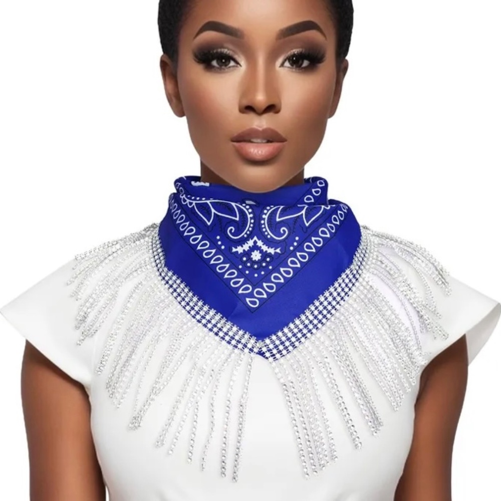 Bandana Bling Fringe Necklace